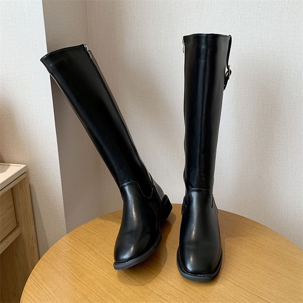 boots women platform knee high chelsea boots autumn winter low heels pu leather motorcycle knight botas chunky women boots 220908, Black
boots women platform knee high chelsea boots autumn winter low heels pu leather motorcycle knight botas chunky women boots 220908, Black