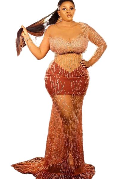 aso ebi 2022 arabic mermaid brown prom dresses sequined lace evening formal party second reception birthday engagement gowns dress zj666, Black
aso ebi 2022 arabic mermaid brown prom dresses sequined lace evening formal party second reception birthday engagement gowns dress zj666, Black