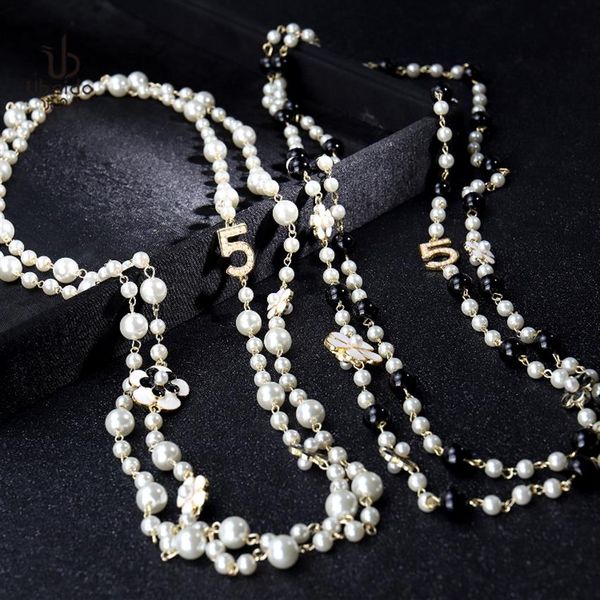 fashion luxury designer classic flower elegant bright pearl multi layer long winter sweater statement necklace for woman3049, Black
fashion luxury designer classic flower elegant bright pearl multi layer long winter sweater statement necklace for woman3049, Black