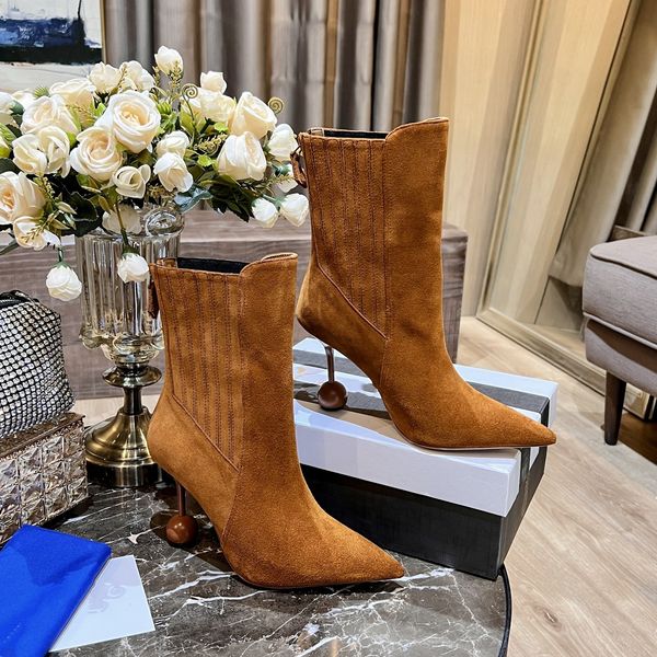 italian fashion short boots designer luxury aq suede pointed toe stiletto heel back zipper mid-tube slim women's boots, Black
italian fashion short boots designer luxury aq suede pointed toe stiletto heel back zipper mid-tube slim women's boots, Black