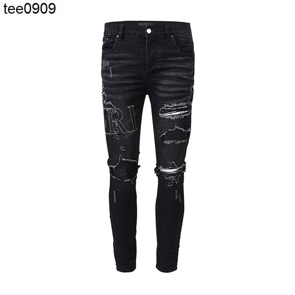 men's jeans trendy new high street patchwork holes old wash jeans men's, Blue
men's jeans trendy new high street patchwork holes old wash jeans men's, Blue
