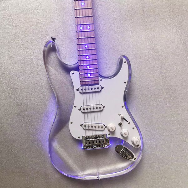 classic transparent acrylic electric guitar dream blu ray high-end maple neck beautiful timbre delivery to home.
classic transparent acrylic electric guitar dream blu ray high-end maple neck beautiful timbre delivery to home.