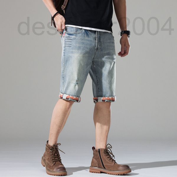 men's shorts designer summer tattered denim slim fit trend pants korean five point tide brand breeches elastic 5 points 42jw, White;black
men's shorts designer summer tattered denim slim fit trend pants korean five point tide brand breeches elastic 5 points 42jw, White;black