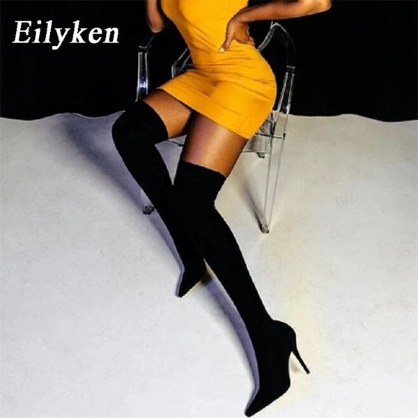 boots eilyken fashion woman stretch fabric sock boots overtheknee heel thigh high pointed toe female booties size 3542 220908, Black
boots eilyken fashion woman stretch fabric sock boots overtheknee heel thigh high pointed toe female booties size 3542 220908, Black