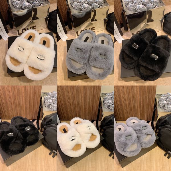 women's plush slippers fluffy fur slippers luxury brand designer shoes warm indoor flip-flops fashion non-slip interlocking c letter, Black
women's plush slippers fluffy fur slippers luxury brand designer shoes warm indoor flip-flops fashion non-slip interlocking c letter, Black