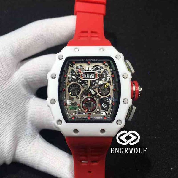 new chronograph mechanical wrist watches rm11-03 luxury mens mechanics barrel series 7750 automatic timing white pottery red tape mens desig, Slivery;brown
new chronograph mechanical wrist watches rm11-03 luxury mens mechanics barrel series 7750 automatic timing white pottery red tape mens desig, Slivery;brown