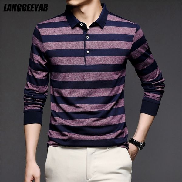 men's polos grade fashion brand striped plain polo shirts for casual designer long sleeve clothing 220920, White;black
men's polos grade fashion brand striped plain polo shirts for casual designer long sleeve clothing 220920, White;black