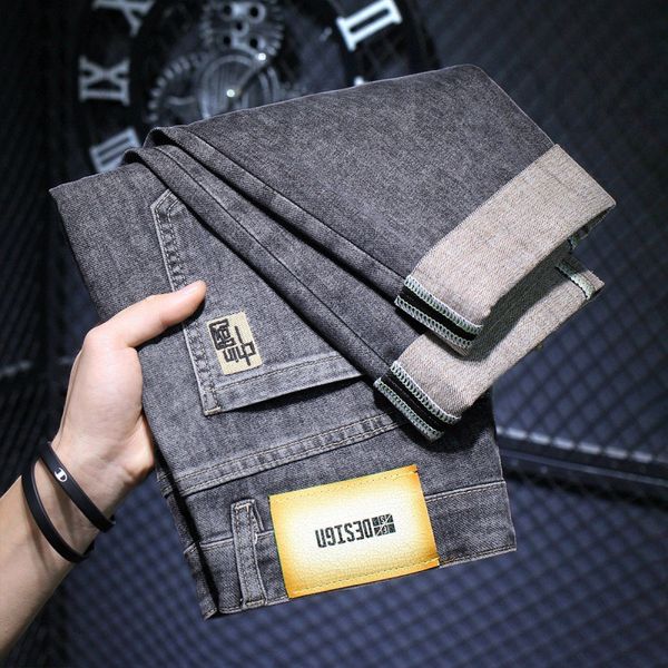 men's jeans designer grey jeans men's spring high-end versatile fashion slim fit small straight casual chinese style embroidery ti, Blue
men's jeans designer grey jeans men's spring high-end versatile fashion slim fit small straight casual chinese style embroidery ti, Blue