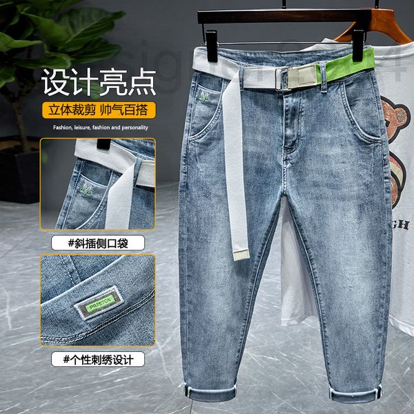 men's jeans designer men's spring and summer 2022 new fashion brand ins embroidered personalized high-end light luxury small leg c, Blue
men's jeans designer men's spring and summer 2022 new fashion brand ins embroidered personalized high-end light luxury small leg c, Blue