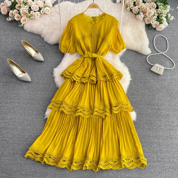 beach holiday dress retro feminine round neck high waist cake elegant temperament big swing long skirt, Black;gray
beach holiday dress retro feminine round neck high waist cake elegant temperament big swing long skirt, Black;gray