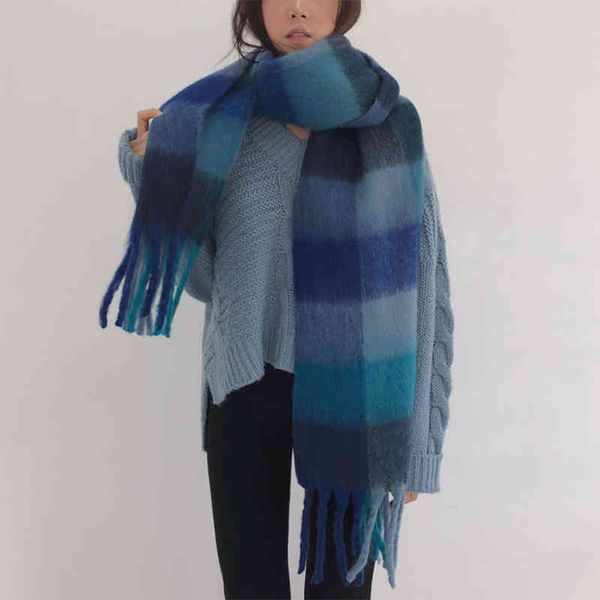 designer scarf acne sweden studios ac stitched gradient scarf shawl imitation cashmere plaid women's autumn and winter ins korean versi, Blue;gray
designer scarf acne sweden studios ac stitched gradient scarf shawl imitation cashmere plaid women's autumn and winter ins korean versi, Blue;gray