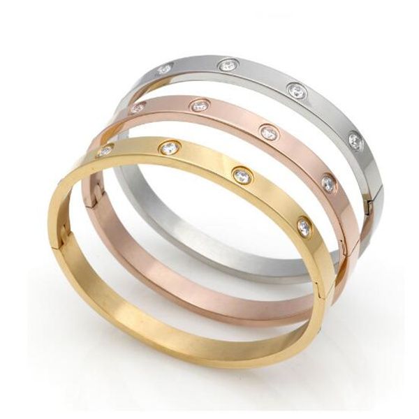 lovers bracelets stainless steel bangles and bangles cubic zirconia golden woman jewelry gifts, Black
lovers bracelets stainless steel bangles and bangles cubic zirconia golden woman jewelry gifts, Black
