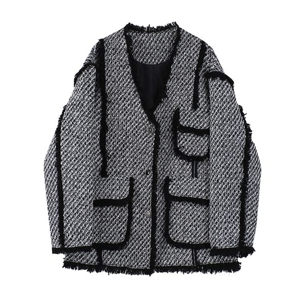 womens jackets houndstooth frayed jacket women autumn winter french retro small fragrance loose vneck thick stitching long sleeve female 22, Black;brown
womens jackets houndstooth frayed jacket women autumn winter french retro small fragrance loose vneck thick stitching long sleeve female 22, Black;brown