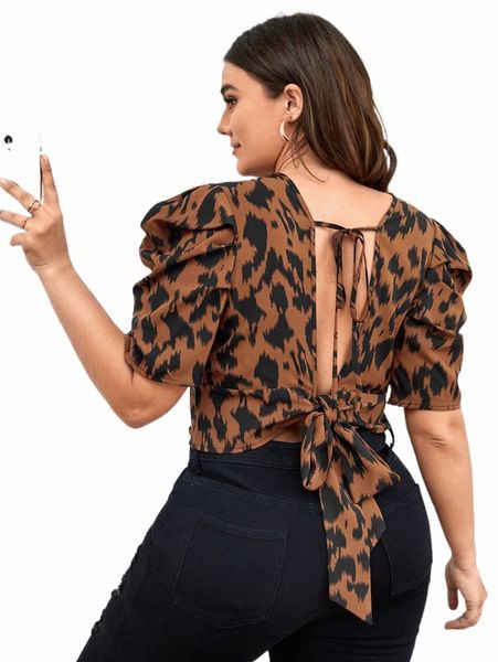 plus size t-shirt x gabi martins plus allover print tie back puff sleeve blouse n0d9#, Black
plus size t-shirt x gabi martins plus allover print tie back puff sleeve blouse n0d9#, Black