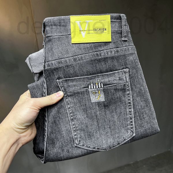 men's jeans designer cropped pants men's jeans slim fit small feet elastic leisure tide wash black and gray long men 293z, Blue
men's jeans designer cropped pants men's jeans slim fit small feet elastic leisure tide wash black and gray long men 293z, Blue