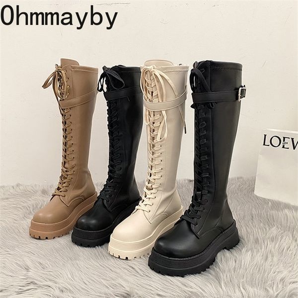 boots winter chunky women motorcycle knee high boots fashion lace up buckle ladies casual thick sole flat heel long riding boot 220908, Black
boots winter chunky women motorcycle knee high boots fashion lace up buckle ladies casual thick sole flat heel long riding boot 220908, Black