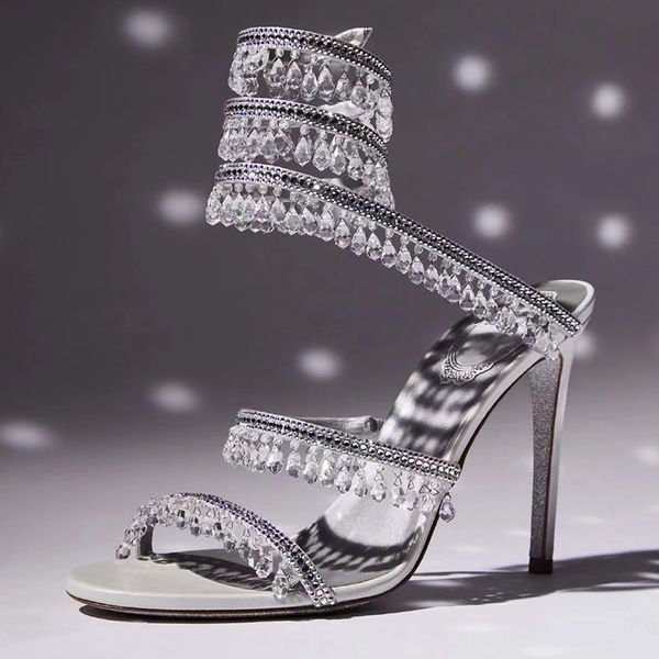 evening sandals high heels sandals dress shoes elegant crystals thin women 's heel ankle strap winding renes caovilla luxury designer s, Black
evening sandals high heels sandals dress shoes elegant crystals thin women 's heel ankle strap winding renes caovilla luxury designer s, Black