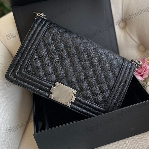shoulder bags womens caviar large boy flap bag purse classic leather quilted plaid gold silver hardware chain crossbody sacoche french desig
shoulder bags womens caviar large boy flap bag purse classic leather quilted plaid gold silver hardware chain crossbody sacoche french desig