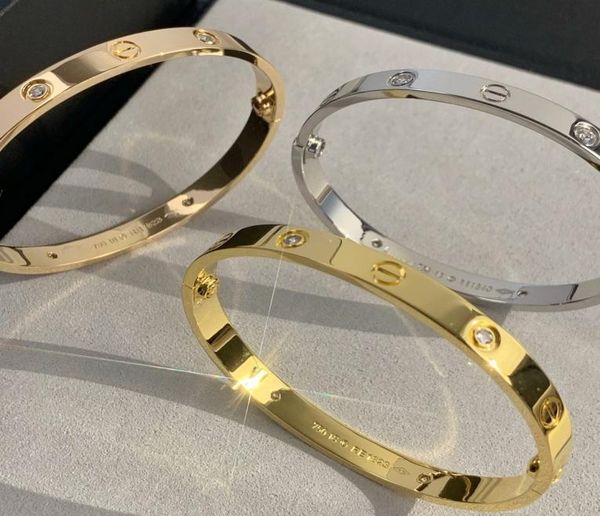 love series bangle gold plating au 750 never fade 1821 size with box with screwdriver official replica luxury brand r, Black
love series bangle gold plating au 750 never fade 1821 size with box with screwdriver official replica luxury brand r, Black
