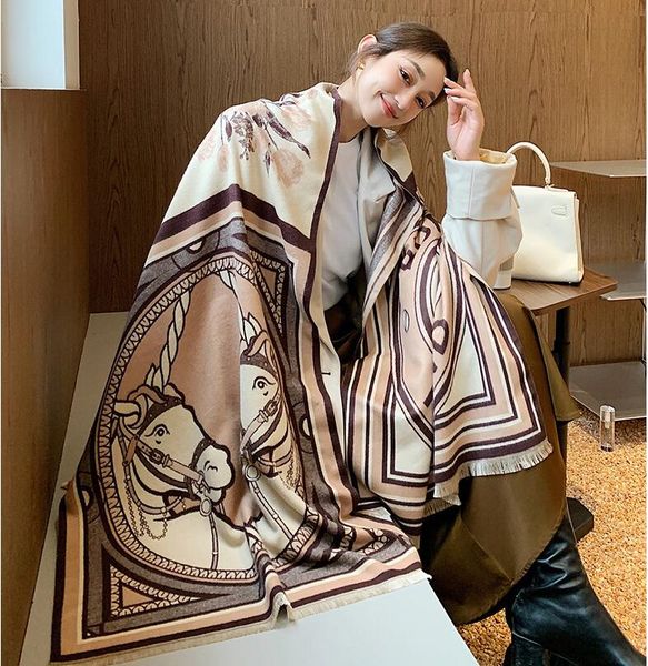 scarves luxury horse print scarf women cashmere winter warm brand pashmina shawls lady wraps bufanda thick bandana 190x65cm, Blue;gray
scarves luxury horse print scarf women cashmere winter warm brand pashmina shawls lady wraps bufanda thick bandana 190x65cm, Blue;gray