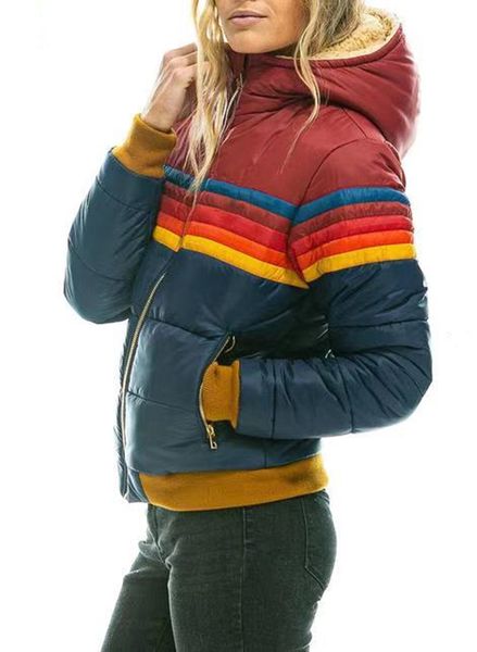 women's jackets rainbow striped down coat 2022 casual fashion zip-up plus size hat, Black;brown
women's jackets rainbow striped down coat 2022 casual fashion zip-up plus size hat, Black;brown