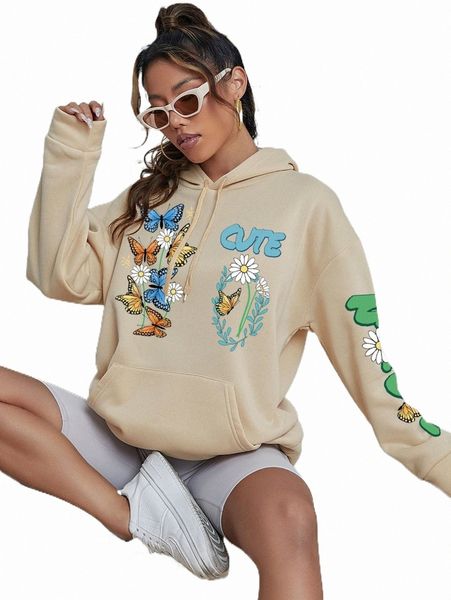 women's hoodies & sweatshirts butterfly & floral print drop shoulder drawstring hoodie v8zg#, Black
women's hoodies & sweatshirts butterfly & floral print drop shoulder drawstring hoodie v8zg#, Black