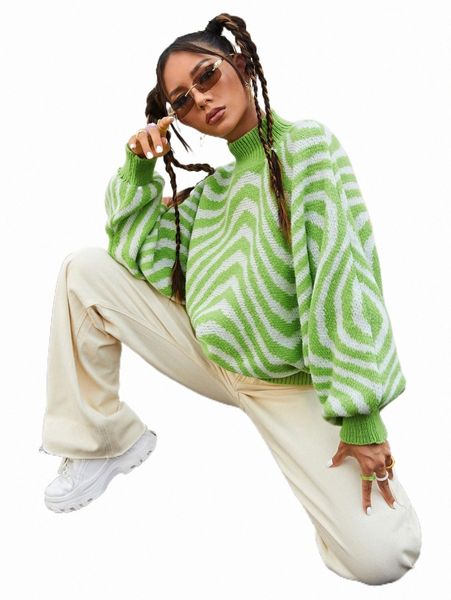 women's sweaters mock neck wavy striped pattern dolman sleeve sweater 32ws#, White;black
women's sweaters mock neck wavy striped pattern dolman sleeve sweater 32ws#, White;black