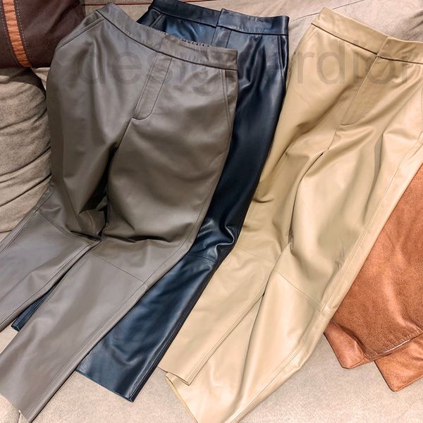 women's jumpsuits & rompers designer casual and versatile leather pants straight loose semi elastic nine point trousers soft lambskin w, Black;white
women's jumpsuits & rompers designer casual and versatile leather pants straight loose semi elastic nine point trousers soft lambskin w, Black;white