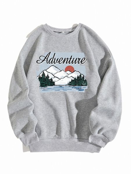 women's hoodies & sweatshirts mountain and slogan letter drawstring thermal hoodie a9ry#, Black
women's hoodies & sweatshirts mountain and slogan letter drawstring thermal hoodie a9ry#, Black