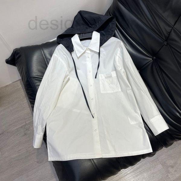 women's blouses & shirts designer 22 early autumn new p family nylon contrast color detachable hat loose medium length long sleeve shir, White
women's blouses & shirts designer 22 early autumn new p family nylon contrast color detachable hat loose medium length long sleeve shir, White