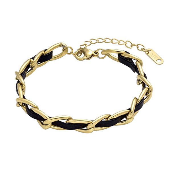 bangle bracelets for women new trendy leather chain wrap stainless steel luxury brand female elegant charm bangle jewelry girls birthday par, Black
bangle bracelets for women new trendy leather chain wrap stainless steel luxury brand female elegant charm bangle jewelry girls birthday par, Black