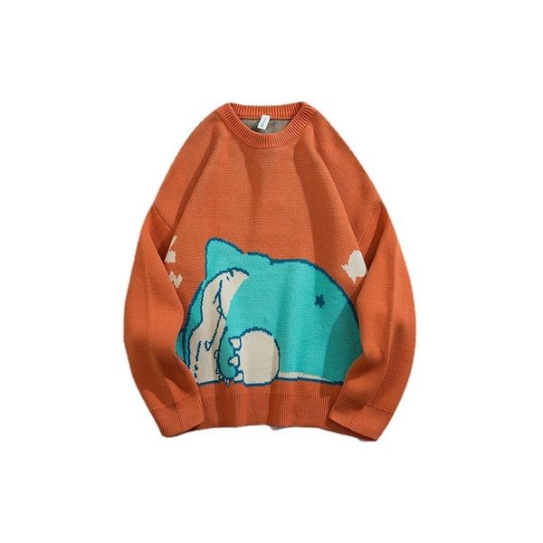 men s sweaters korean fashion orange knitted sweater men harajuku cartoon print casual women pullovers gothic clothes for teens 220908, White;black
men s sweaters korean fashion orange knitted sweater men harajuku cartoon print casual women pullovers gothic clothes for teens 220908, White;black
