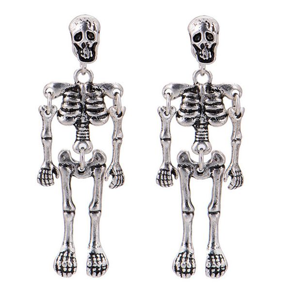 gothic antique silver skeleton dangle earrings horror earrings halloween spooky chandelier ear jewellery for women men party accessory
gothic antique silver skeleton dangle earrings horror earrings halloween spooky chandelier ear jewellery for women men party accessory