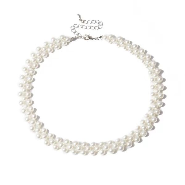 natural freshwater pearl choker nacklaces 3-4mm size multi row gift for women jewelry fashion has personality, Golden;silver
natural freshwater pearl choker nacklaces 3-4mm size multi row gift for women jewelry fashion has personality, Golden;silver