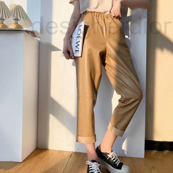 women's jumpsuits & rompers designer autumn new leather pants women's pure sheep skin nine point versatile leggings casual khch, Black;white
women's jumpsuits & rompers designer autumn new leather pants women's pure sheep skin nine point versatile leggings casual khch, Black;white