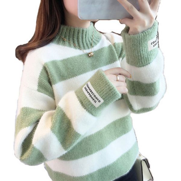 women s sweaters mink velvet sweater aautumn korean version fashion high neck loose autumn winter lazy wind pullover 220908, White;black
women s sweaters mink velvet sweater aautumn korean version fashion high neck loose autumn winter lazy wind pullover 220908, White;black