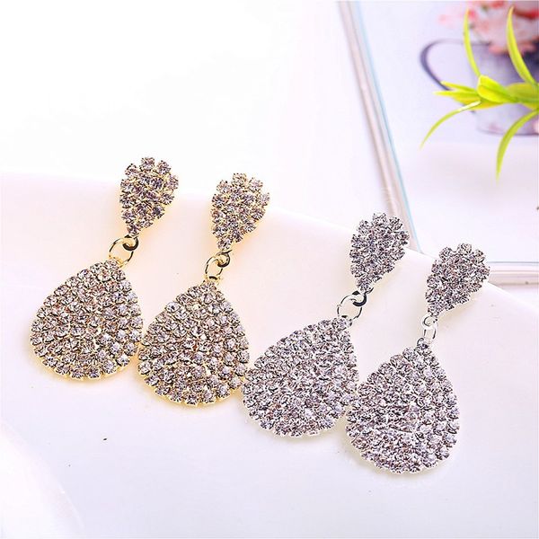 luxury water drop dangle earrings shiny crystal drop earrings long hanging earring for women bridal wedding jewelry dress, Silver
luxury water drop dangle earrings shiny crystal drop earrings long hanging earring for women bridal wedding jewelry dress, Silver