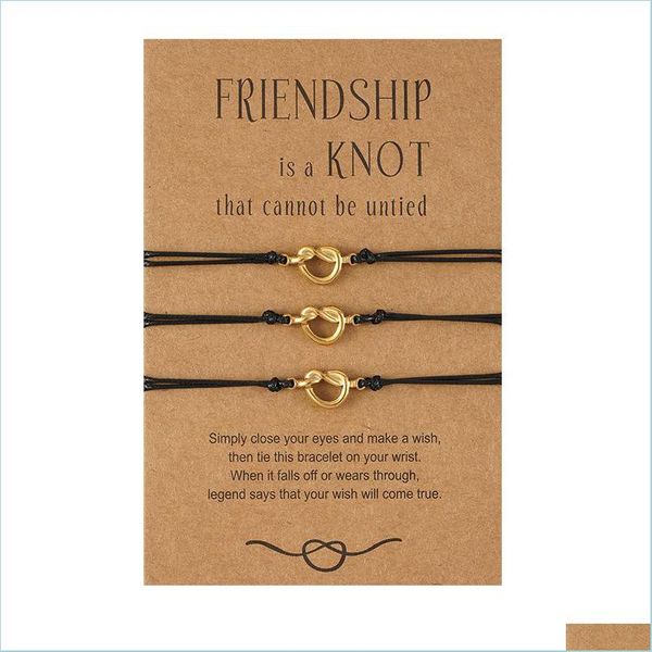 charm bracelets good friend card bracelet creative stainless steel knot wax thread woven drop delivery 2021 jewelry bracelets dhseller dhj90, Golden;silver
charm bracelets good friend card bracelet creative stainless steel knot wax thread woven drop delivery 2021 jewelry bracelets dhseller dhj90, Golden;silver