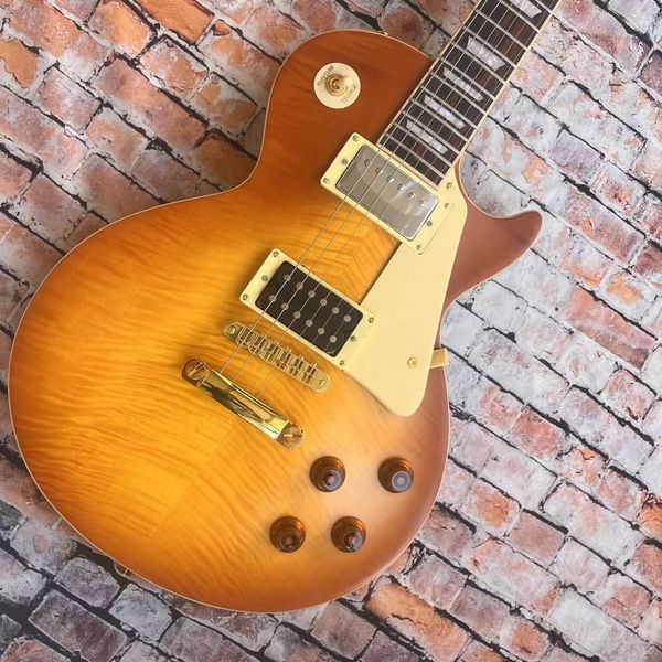 selling matte electric guitar eyelet bridge silk binding selected tiger skin veneer delivery to home.