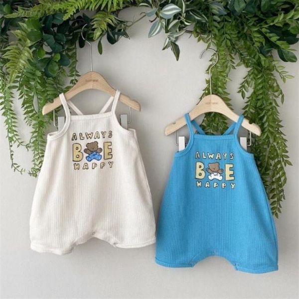 overalls infant cute romper born baby girl bear sleeveless sling jumpsuit boy thin simple loose cotton rompers girls outfits 220909, Blue
overalls infant cute romper born baby girl bear sleeveless sling jumpsuit boy thin simple loose cotton rompers girls outfits 220909, Blue
