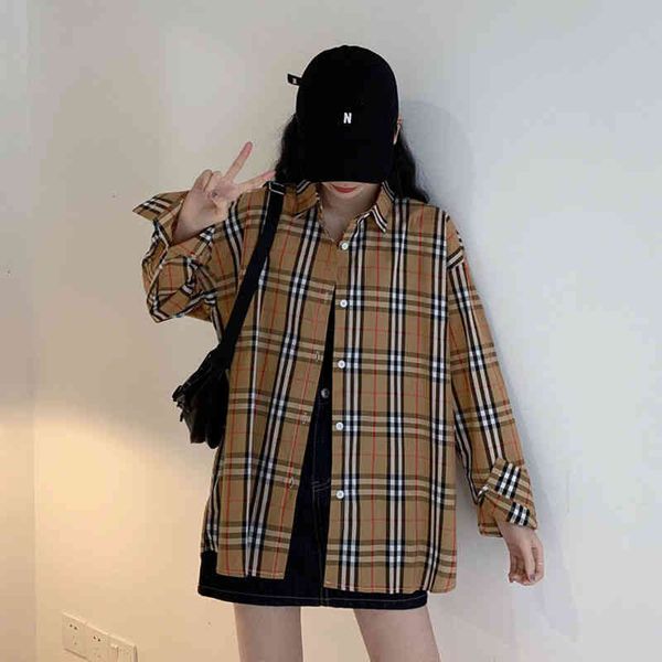 hoodies burbs loose medium length plaid shirt women's long sleeve korean design sunscreen lining clothes, White
hoodies burbs loose medium length plaid shirt women's long sleeve korean design sunscreen lining clothes, White