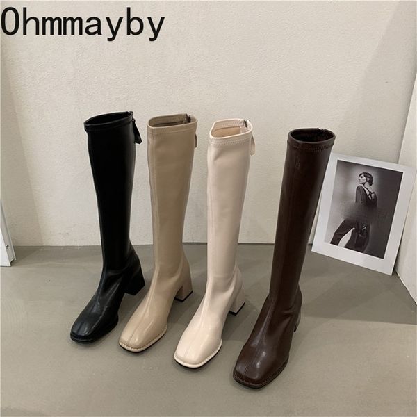 boots slim women knight kneehigh boots square heel ladies zippers shoes fashion winter long boots botas mujer invierno 220908, Black
boots slim women knight kneehigh boots square heel ladies zippers shoes fashion winter long boots botas mujer invierno 220908, Black
