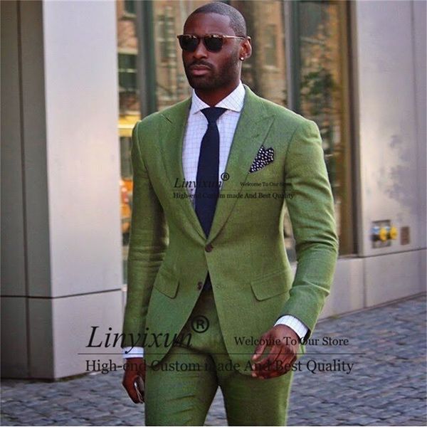 men's suits blazers green linen men's suit 2 pieces jacket pants set groom wedding tuxedo for groomsmen fashion business male blaz, White;black
men's suits blazers green linen men's suit 2 pieces jacket pants set groom wedding tuxedo for groomsmen fashion business male blaz, White;black
