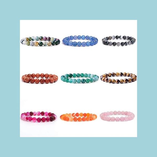 beaded strands 8mm gemstone round beads yoga healing crystal stretch bracelet natural stone jewelry friend gift jewlerry drop dhgob, Black
beaded strands 8mm gemstone round beads yoga healing crystal stretch bracelet natural stone jewelry friend gift jewlerry drop dhgob, Black