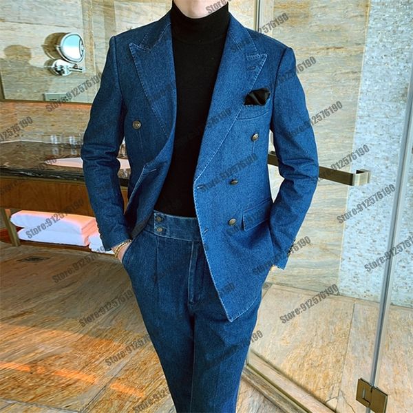 men's suits blazers blue denim wedding tuxedo formal business work wear men suits 2 pieces double breasted jacket with pants slim fit b, White;black
men's suits blazers blue denim wedding tuxedo formal business work wear men suits 2 pieces double breasted jacket with pants slim fit b, White;black