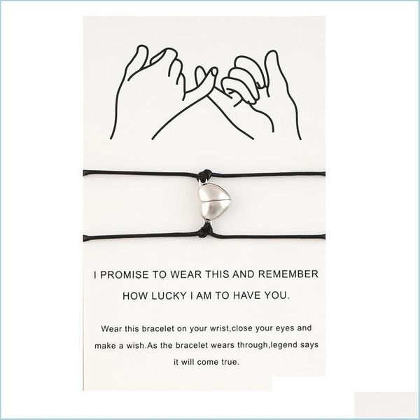 charm bracelets charm bracelets card couple bracelet creative braided heart-shaped magnetic buckle sucking jewelry drop delivery 2021 dhbqv, Golden;silver
charm bracelets charm bracelets card couple bracelet creative braided heart-shaped magnetic buckle sucking jewelry drop delivery 2021 dhbqv, Golden;silver