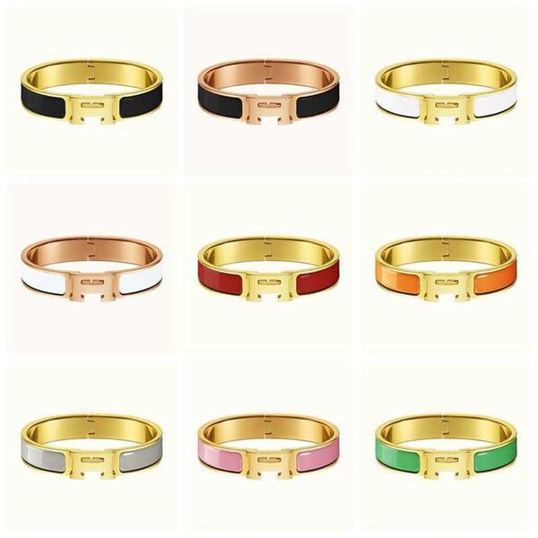 luxury brand 18k gold stainless steel h bangle bracelet jewelry for women gift276k, Black
luxury brand 18k gold stainless steel h bangle bracelet jewelry for women gift276k, Black
