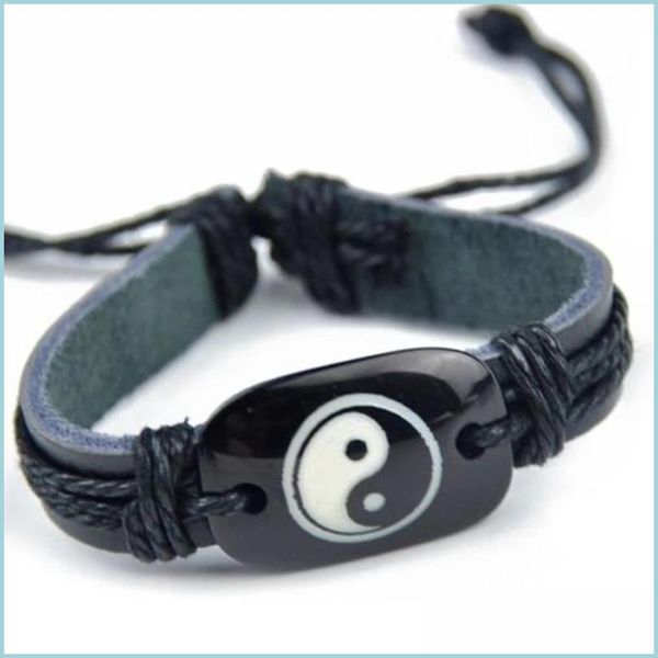 charm bracelets cool boy men womens taoism tai chi yin yang leather bracelets adjustable rope bangle gift drop delivery 2021 jewelry m dhrtx, Golden;silver
charm bracelets cool boy men womens taoism tai chi yin yang leather bracelets adjustable rope bangle gift drop delivery 2021 jewelry m dhrtx, Golden;silver