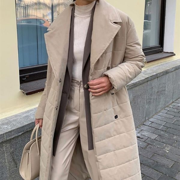 women's down parkas yiyiyouni thicken long cotton warm belt jacket women autumn winter elegant padded parkas female sashes casual loose, Black
women's down parkas yiyiyouni thicken long cotton warm belt jacket women autumn winter elegant padded parkas female sashes casual loose, Black