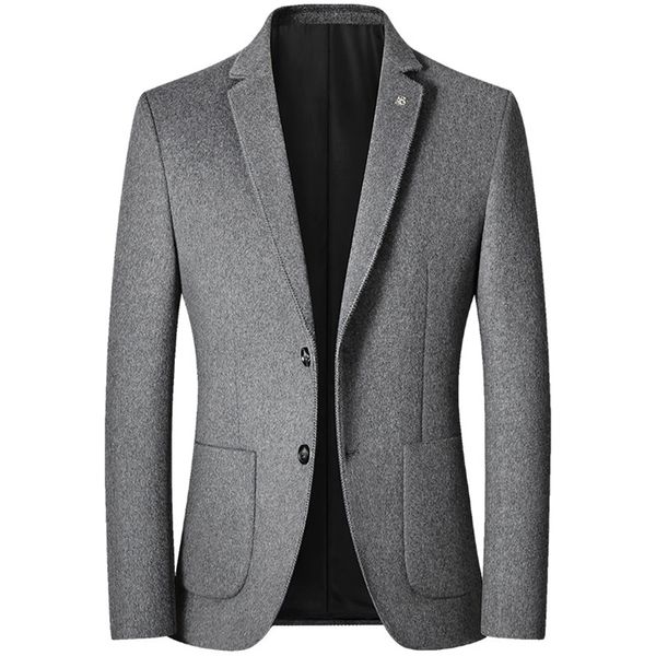 men's wool blends fashion men's casual boutique pure color business woolen slim suit jacket dress blazers coat 220909, Black
men's wool blends fashion men's casual boutique pure color business woolen slim suit jacket dress blazers coat 220909, Black